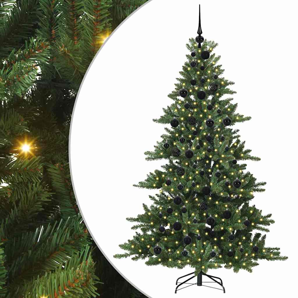 Albero di Natale Artificiale con Rami Pieghevoli Verde 180 cm