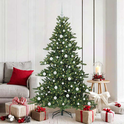 Albero di Natale Artificiale con Rami Pieghevoli Verde 180 cm