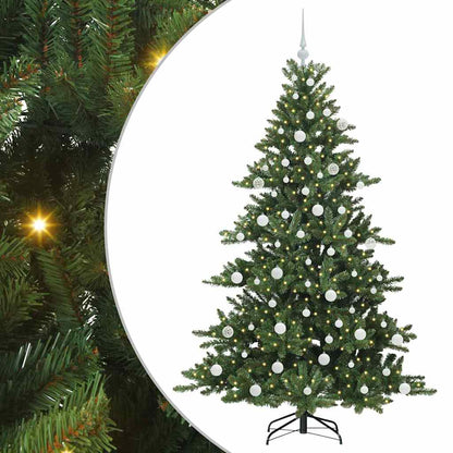 Albero di Natale Artificiale con Rami Pieghevoli Verde 180 cm
