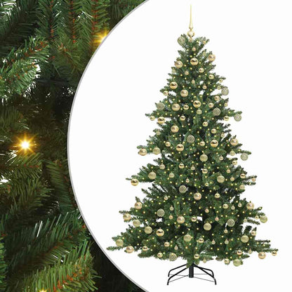Albero di Natale Artificiale con Rami Pieghevoli Verde 180 cm