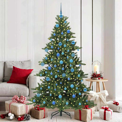 Albero di Natale Artificiale con Rami Pieghevoli Verde 180 cm