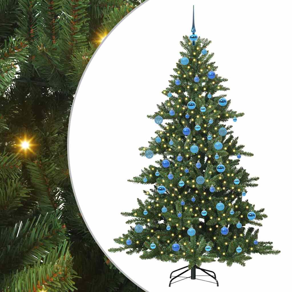Albero di Natale Artificiale con Rami Pieghevoli Verde 180 cm