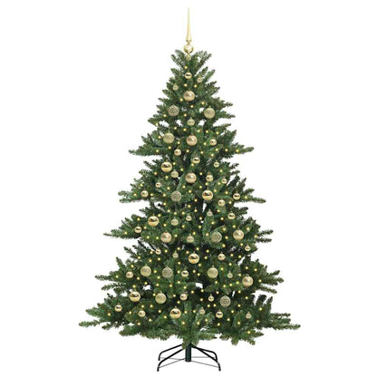 Albero di Natale Artificiale con Rami Pieghevoli Verde 210 cm