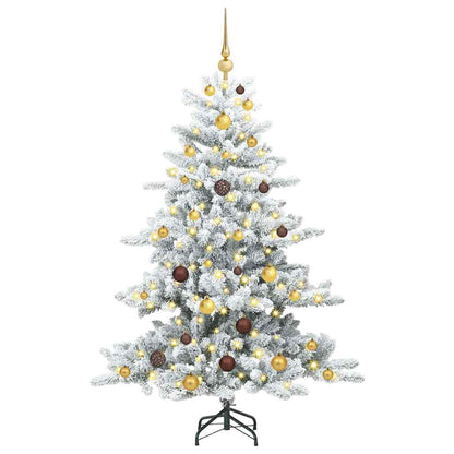 Albero di Natale Artificiale con Rami Pieghevoli Bianco 150 cm