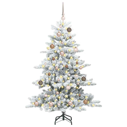 Albero di Natale Artificiale con Rami Pieghevoli Bianco 150 cm