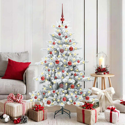 Albero di Natale Artificiale con Rami Pieghevoli Bianco 150 cm