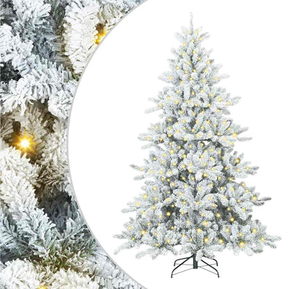 Albero di Natale Artificiale con Rami Pieghevoli Bianco 180 cm