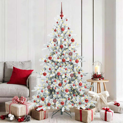 Albero di Natale Artificiale con Rami Pieghevoli Bianco 180 cm