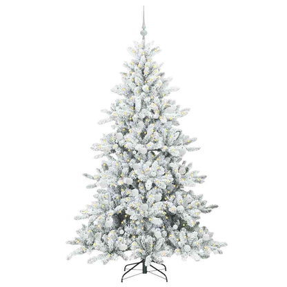 Albero di Natale Artificiale con Rami Pieghevoli Bianco 180 cm