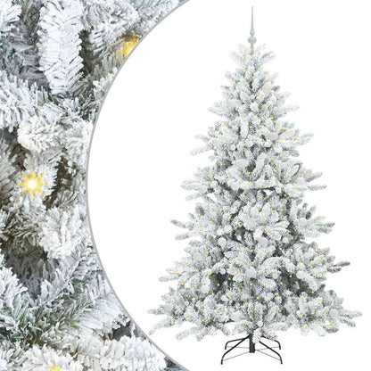Albero di Natale Artificiale con Rami Pieghevoli Bianco 210 cm