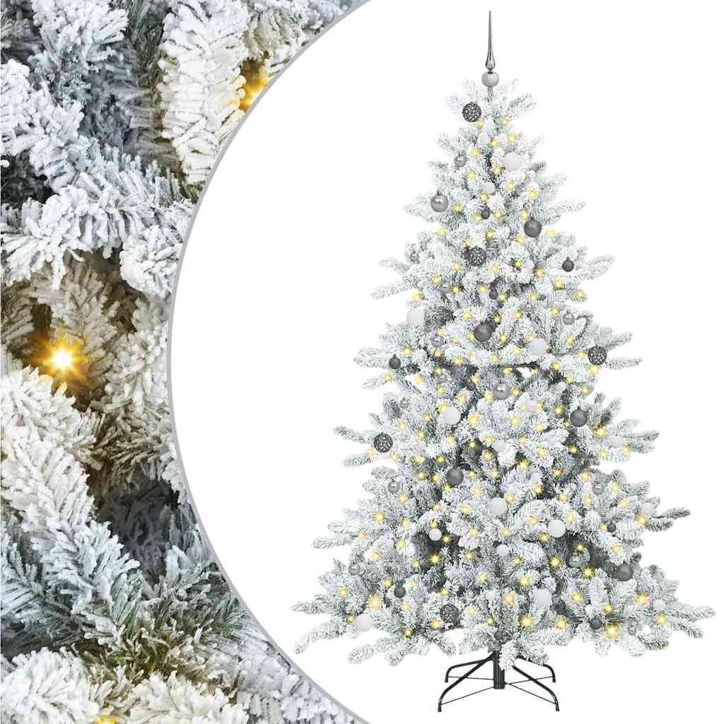 Albero di Natale Artificiale con Rami Pieghevoli Bianco 240 cm
