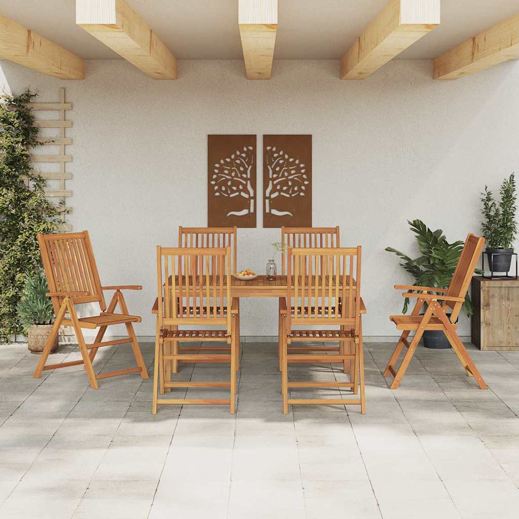 Set da Pranzo per Giardino 7 pcs Marrone