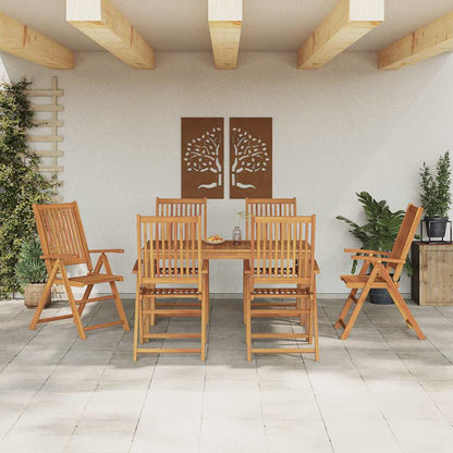 Set da Pranzo per Giardino 7 pcs Marrone