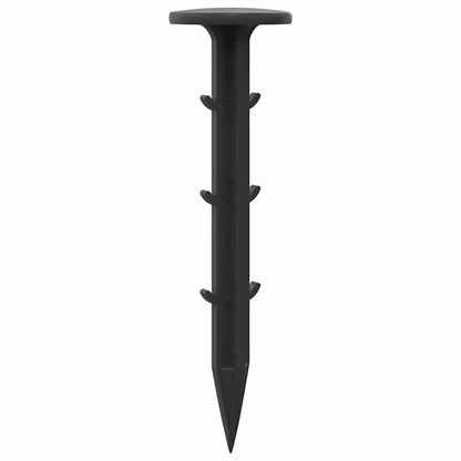 Picchetti da terra 100 pcs Nero Ã˜3 x 11 cm Plastica