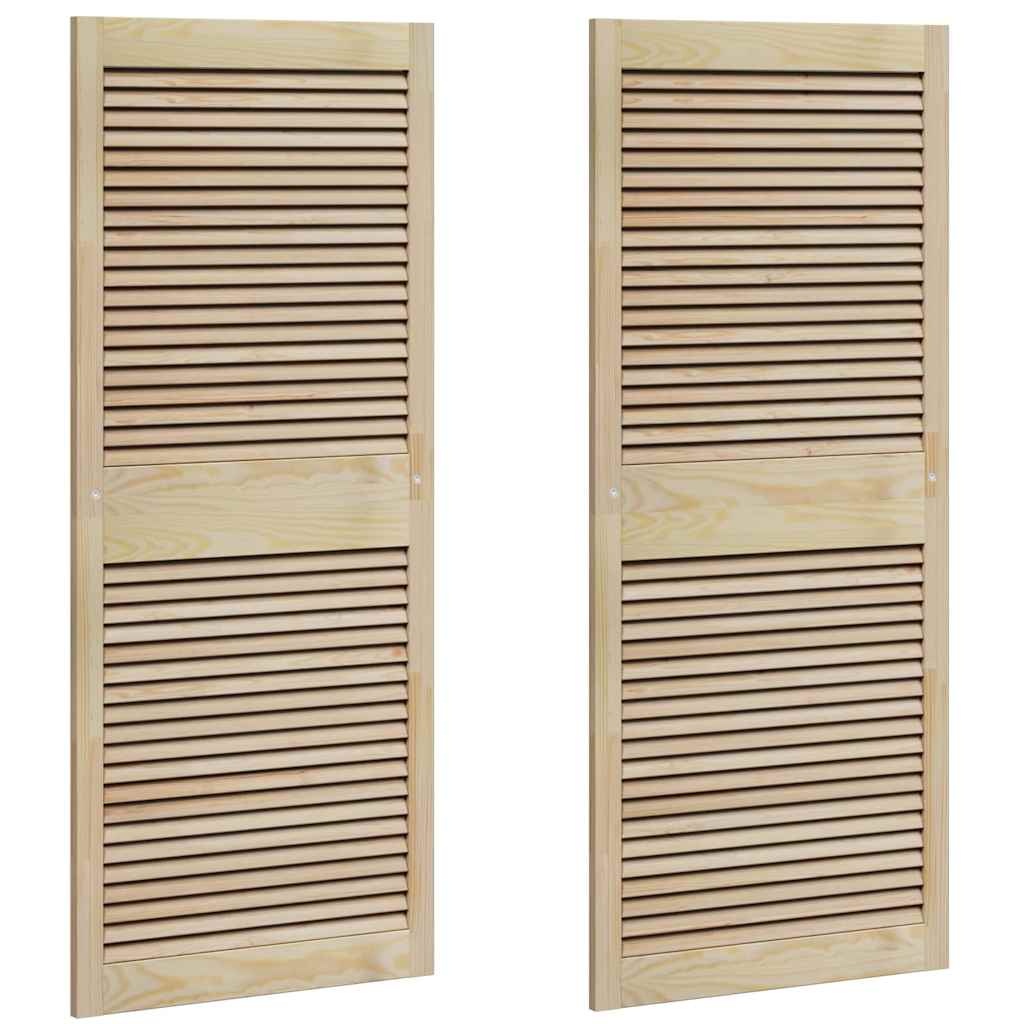 Porta per Armadio 2 pcs Naturale 140,5 x 2,1 x 59,5 cm