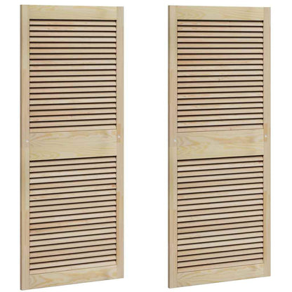 Porta per Armadio 2 pcs Naturale 140,5 x 2,1 x 59,5 cm