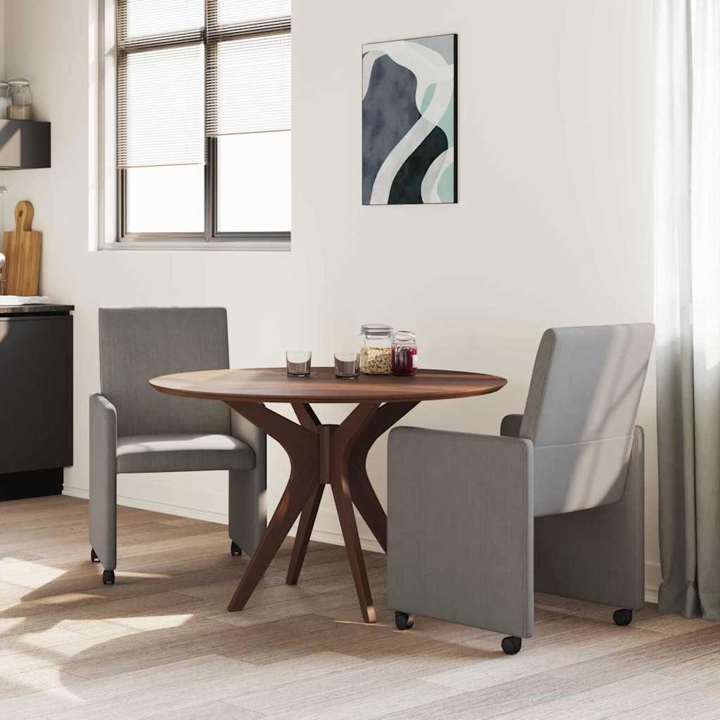 Sedie da Pranzo con Ruote 2 pcs Grigio chiaro 57 x 66 x 94 cm