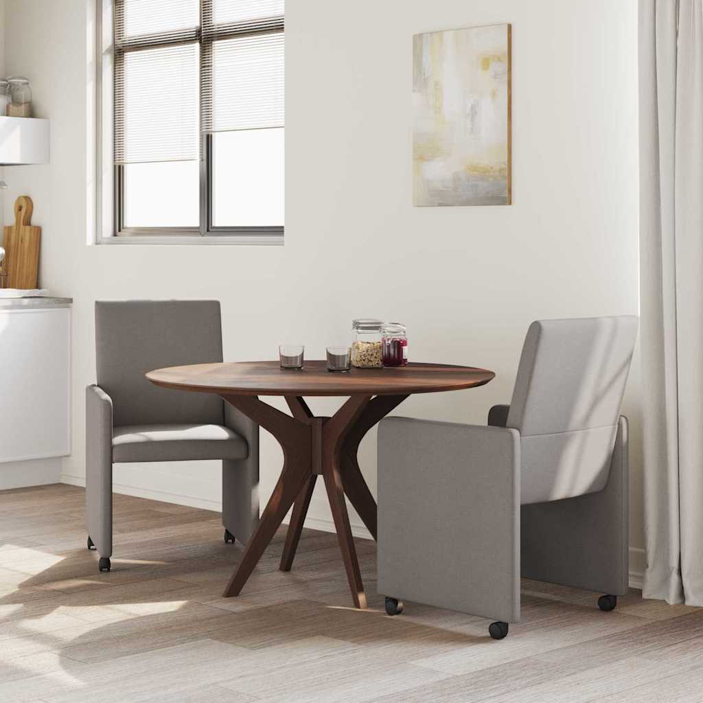 Sedie da Pranzo con Ruote 2 pcs Talpa 57 x 66 x 94 cm Tessuto
