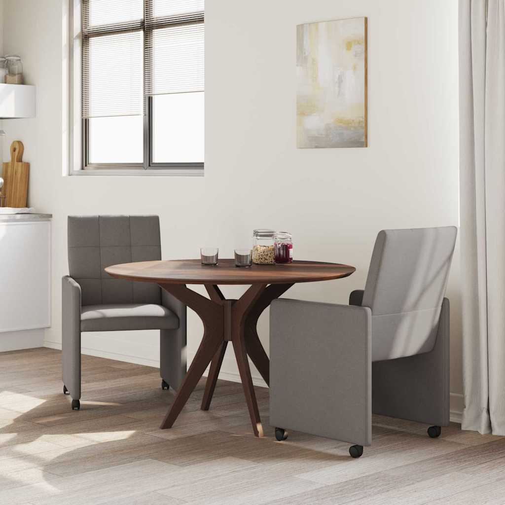 Sedie da Pranzo con Ruote 2 pcs Talpa 58 x 65 x 94 cm Tessuto
