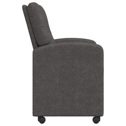 Sedie da Pranzo con Ruote con ruote 2 pcs Nero 57 x 67 x 95 cm