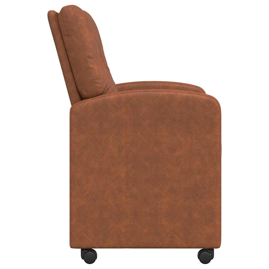 Sedie da Pranzo con Ruote 2 pcs Marrone 57 x 67 x 95 cm