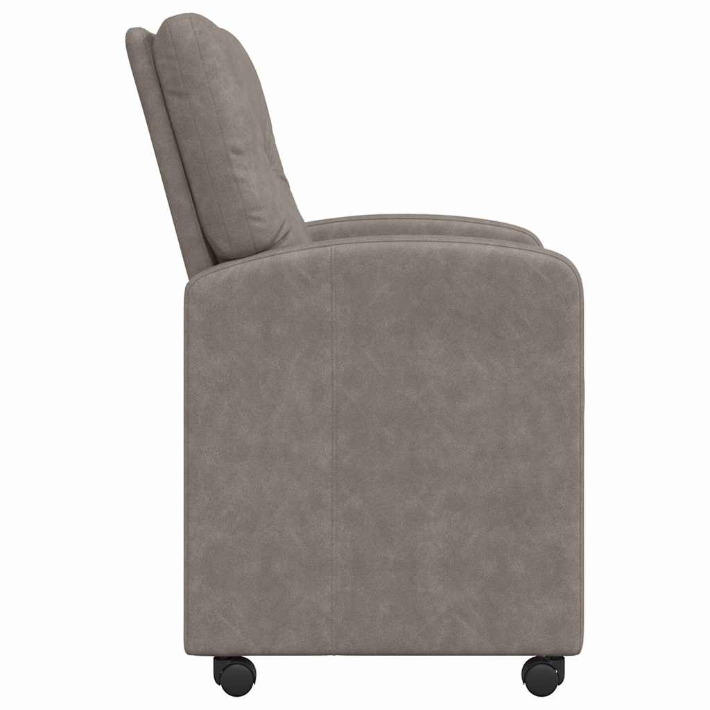Sedie da Pranzo con Ruote 2 pcs Grigio 57 x 67 x 95 cm