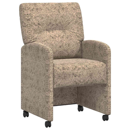 Sedie da Pranzo con Ruote 2 pcs Grigio chiaro 57 x 67 x 95 cm