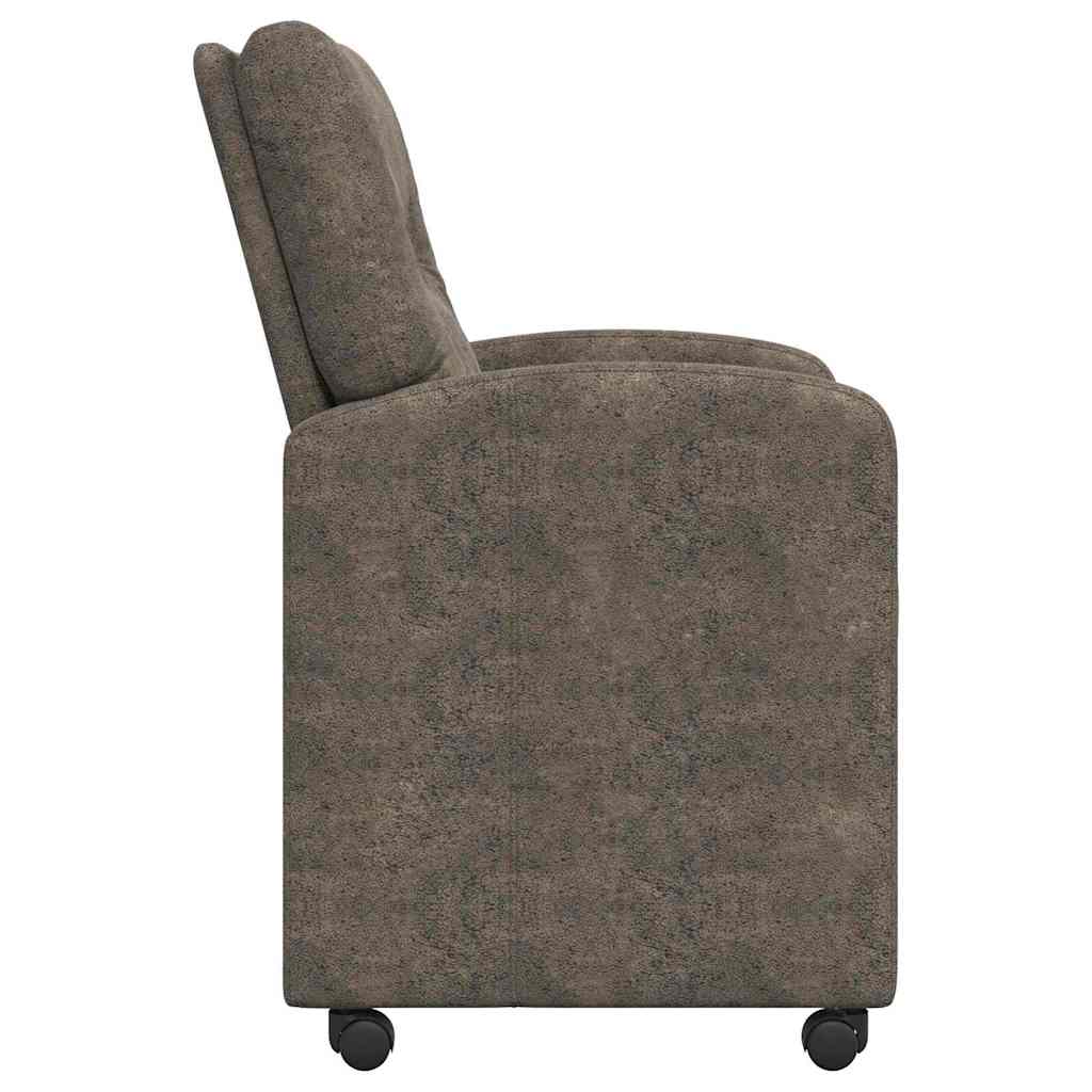 Sedie da Pranzo con Ruote 2 pcs Grigio scuro 57 x 67 x 95 cm