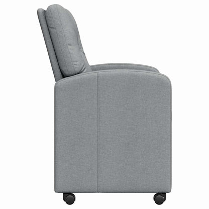 Sedie da Pranzo con Ruote 2 pcs Grigio chiaro 57 x 67 x 95 cm