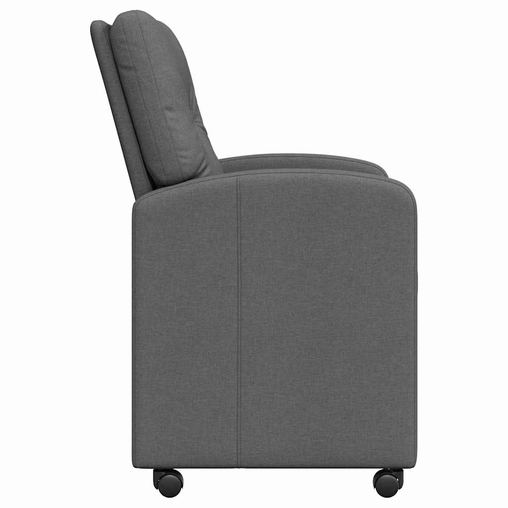 Sedie da Pranzo con Ruote 2 pcs Grigio scuro 57 x 67 x 95 cm