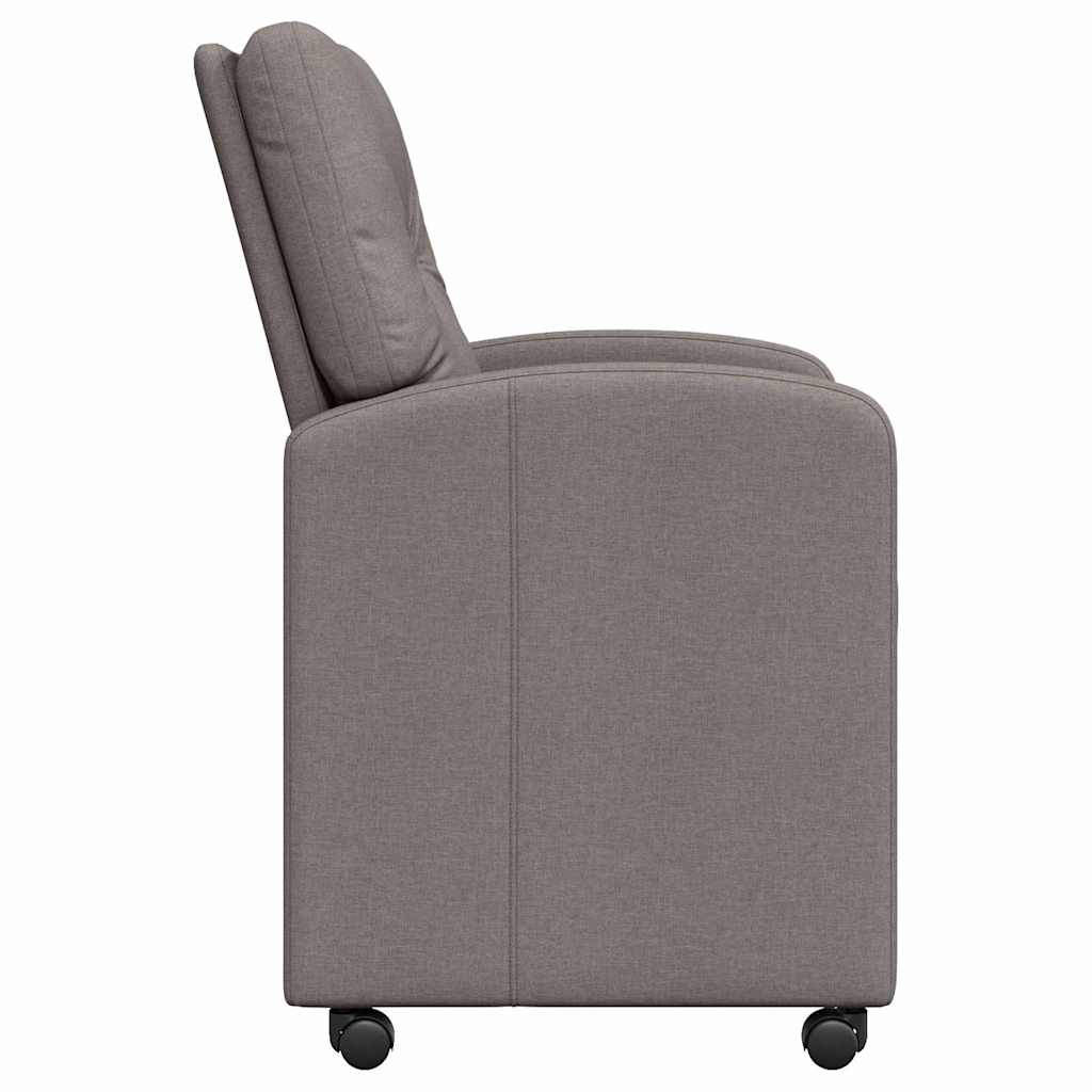 Sedie da Pranzo con Ruote 2 pcs Talpa 57 x 67 x 95 cm Tessuto