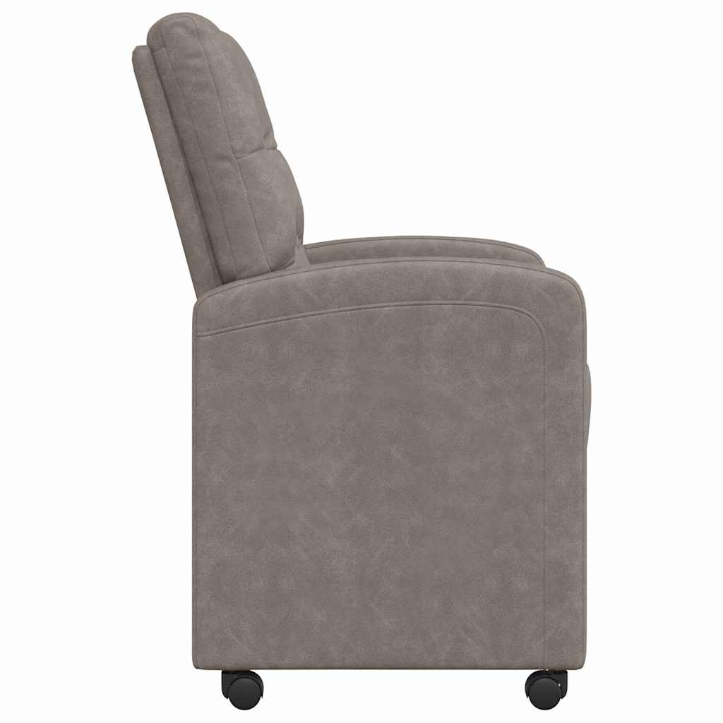 Sedie da Pranzo con Ruote 2 pcs Grigio 58 x 67 x 97 cm