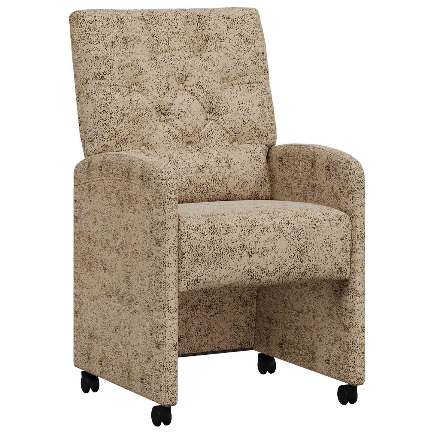 Sedie da Pranzo con Ruote 2 pcs Grigio chiaro 58 x 67 x 97 cm
