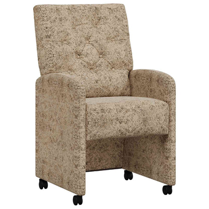 Sedie da Pranzo con Ruote 2 pcs Grigio chiaro 58 x 67 x 97 cm