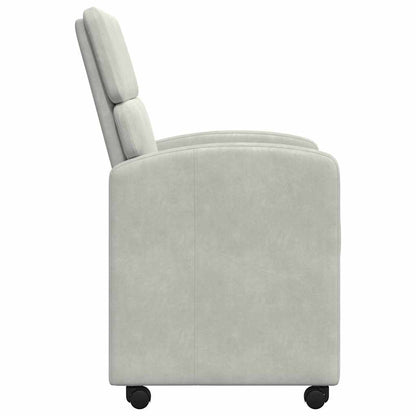 Sedie da Pranzo con Ruote 2 pcs Grigio chiaro 58 x 65 x 98 cm