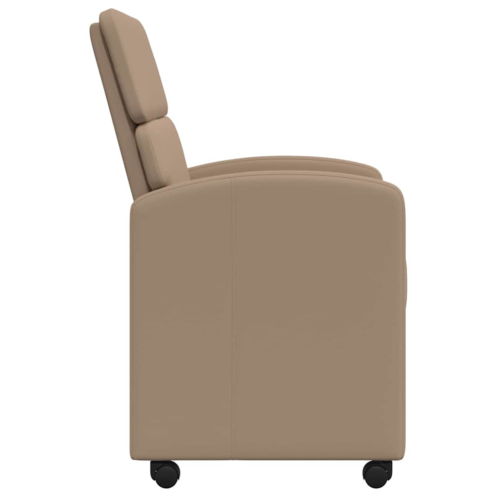 Sedie da Pranzo con Ruote 2 pcs Cappuccino 58 x 65 x 98 cm