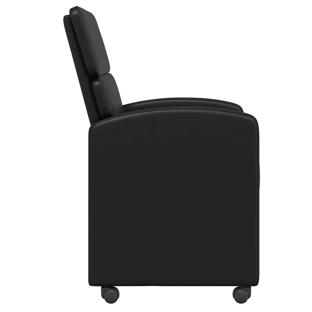 Sedie da Pranzo con Ruote con ruote 2 pcs Nero 58 x 65 x 98 cm
