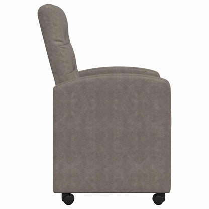 Sedie da Pranzo con Ruote 2 pcs Grigio 58 x 67 x 97 cm