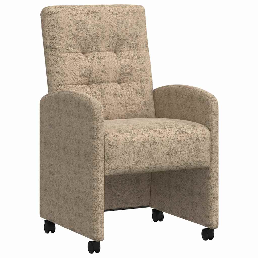 Sedie da Pranzo con Ruote 2 pcs Grigio chiaro 58 x 67 x 97 cm