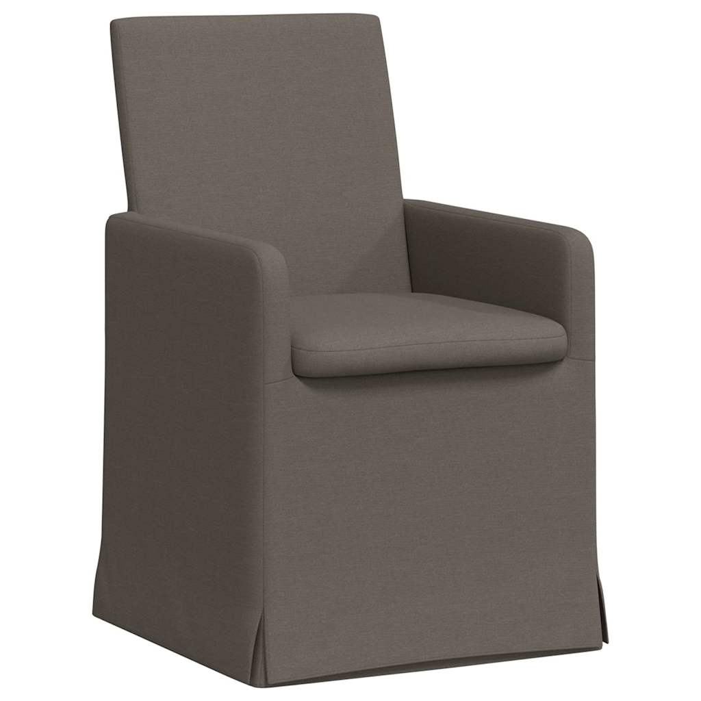 Sedie da pranzo 2 pcs Grigio chiaro 57 x 67 x 95 cm Tela