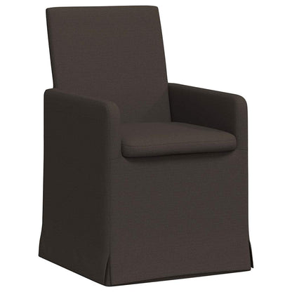 Sedie da pranzo 2 pcs Grigio scuro 57 x 67 x 95 cm Tela