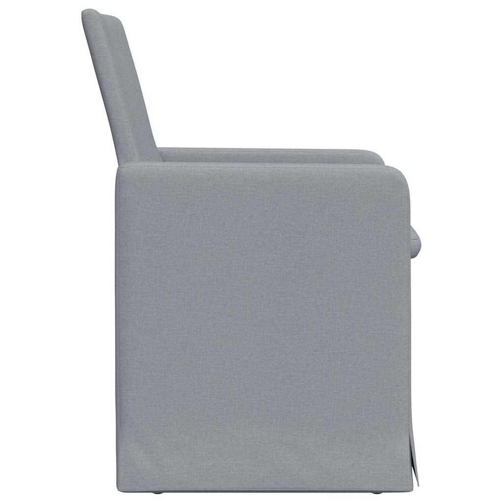 Sedie da pranzo 2 pcs Grigio chiaro 57 x 67 x 95 cm Tessuto
