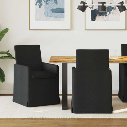 Sedie da pranzo 2 pcs Nero 57 x 67 x 95 cm Tessuto