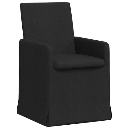 Sedie da pranzo 2 pcs Nero 57 x 67 x 95 cm Tessuto