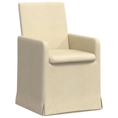 Sedie da pranzo 2 pcs Crema 57 x 67 x 95 cm Tessuto