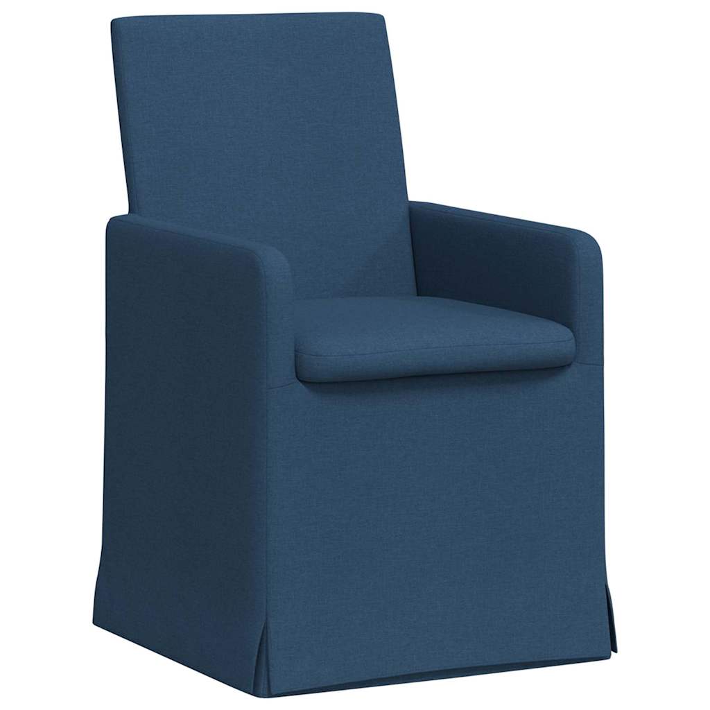 Sedie da pranzo 2 pcs Blu 57 x 67 x 95 cm Tessuto