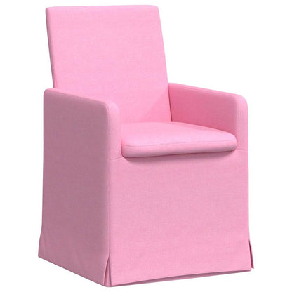 Sedie da pranzo 2 pcs Rosa 57 x 67 x 95 cm Tessuto