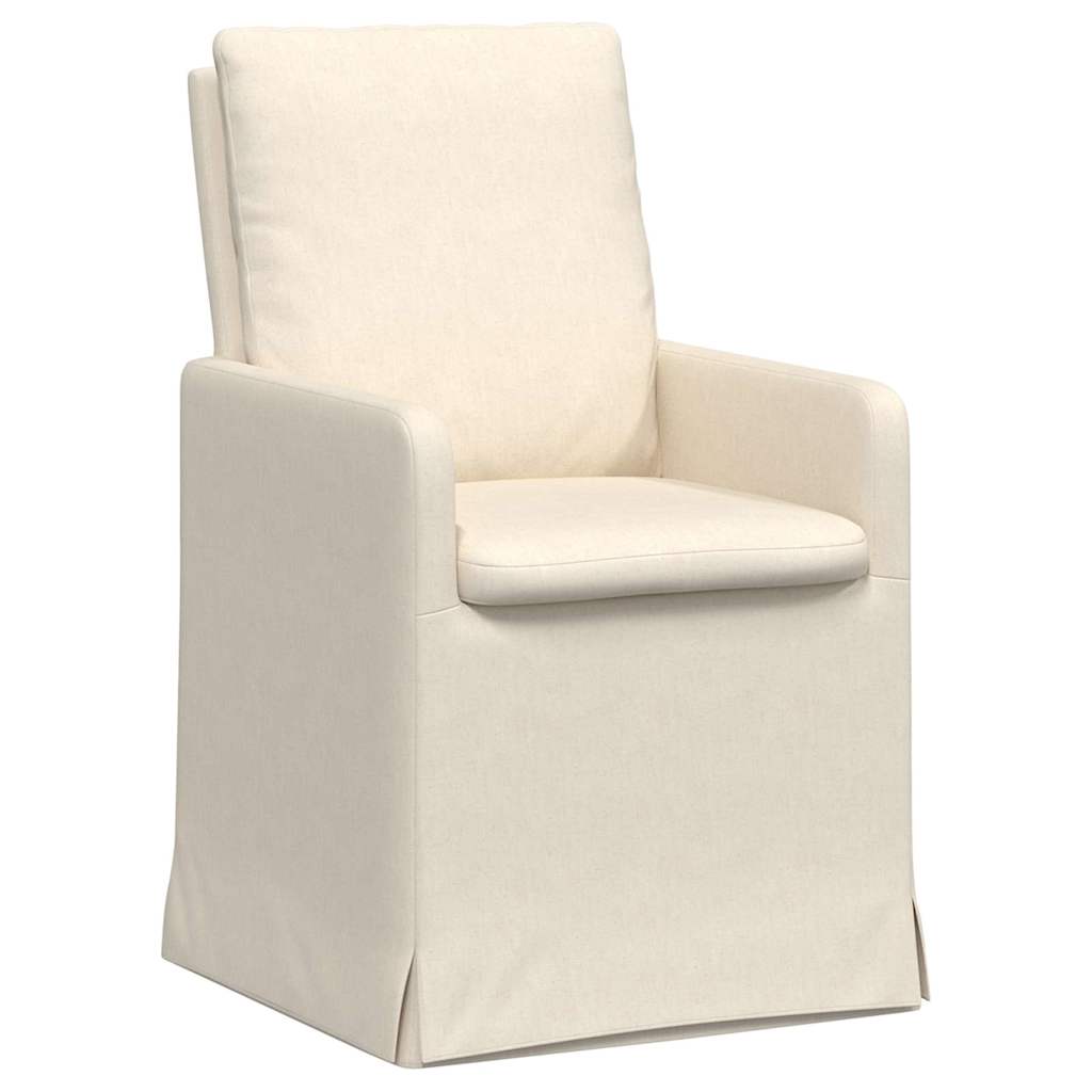 Sedie da pranzo 2 pcs Beige 57 x 67 x 98 cm Tela