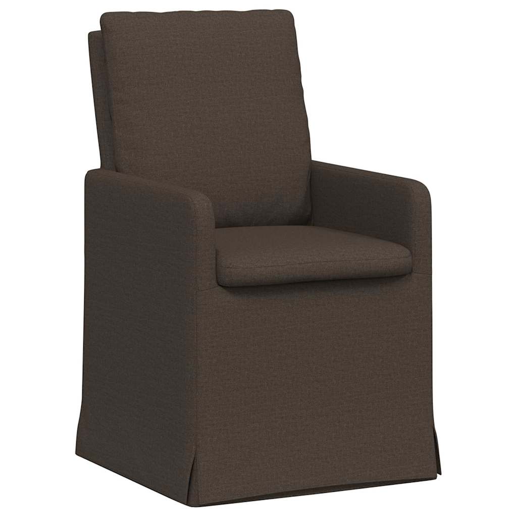 Sedie da pranzo 2 pcs Grigio scuro 57 x 67 x 98 cm Tela