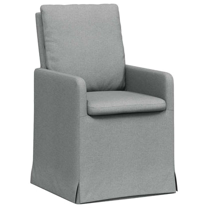 Sedie da pranzo 2 pcs Grigio chiaro 57 x 67 x 98 cm Tessuto